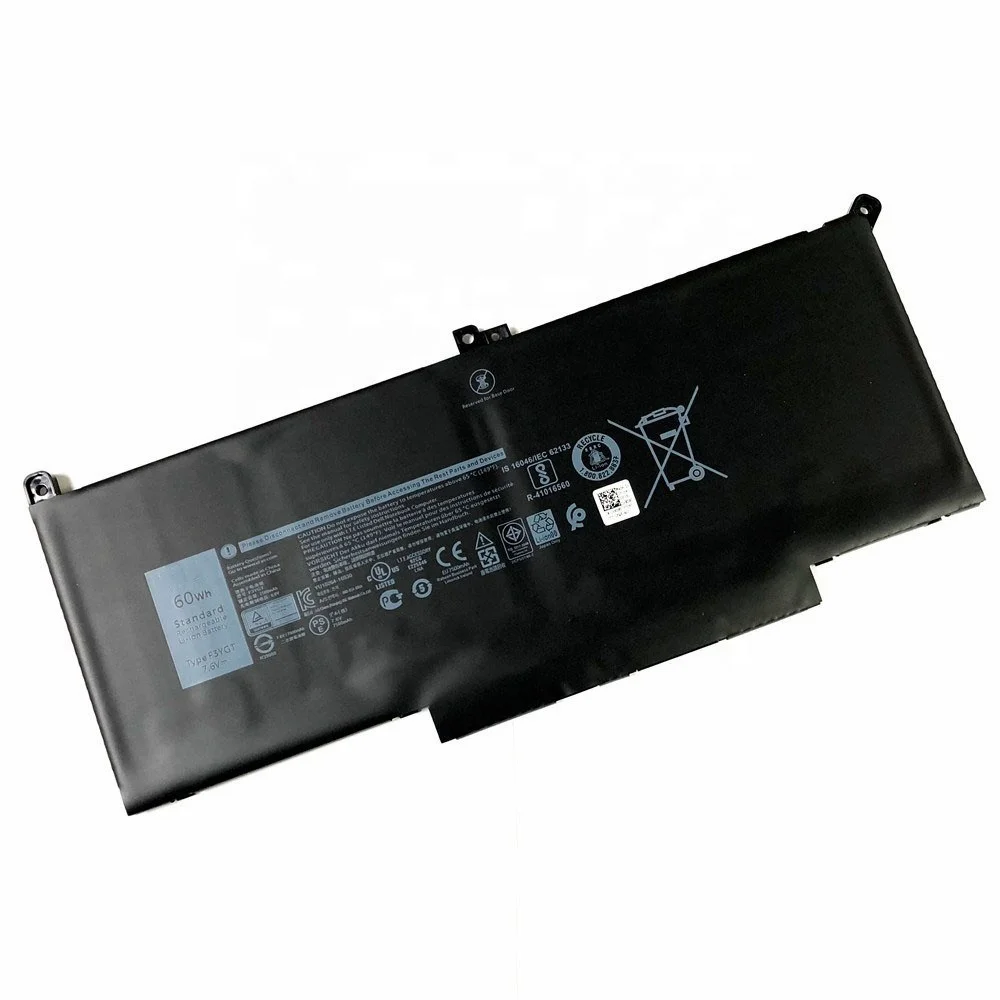 F3YGT battery 7.6V 60WH  For Dell Latitude 12 7000 E7280  F3YGT E7290  E7390 E7480 E7380 E7490 F3YGT  Notebook laptop battery