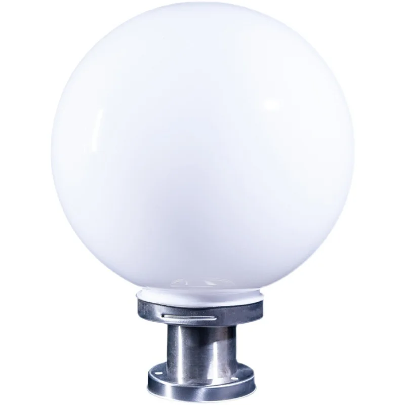 Round Ball Globe Stainless Steel Solar Post Light Outdoor Waterproof 16 LED Column Head Light For Garden Villa Pillar Light