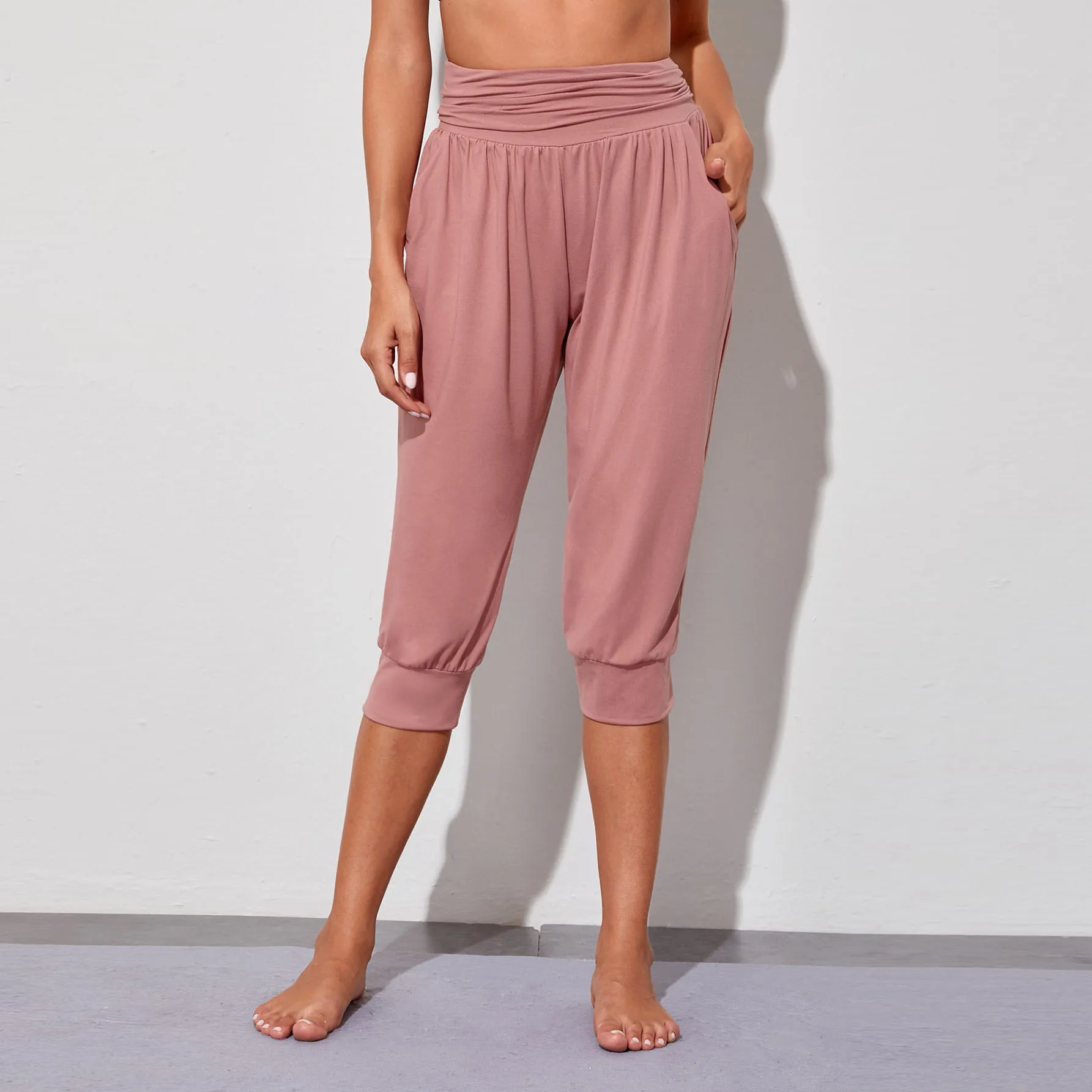 2021 Custom Gym Hip Hop Joggers Harem Pants with Pockets High Waist Loose Casual Sports Sweatpants Jogging Trousers For Women