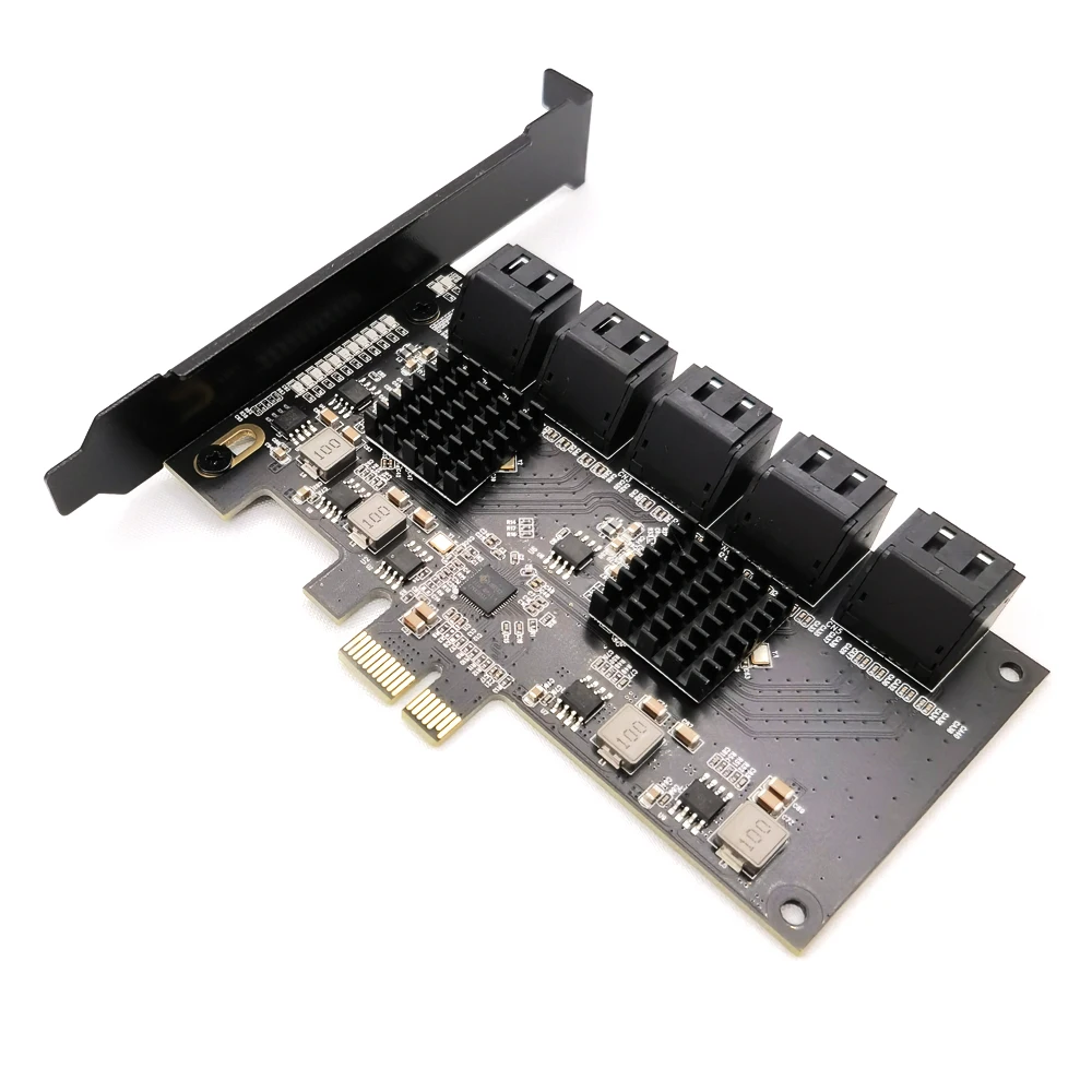 PCI-E TO 10 Port sata PCIe 1x to 10 3.0 Controller 10-Port SATA Adapter Card