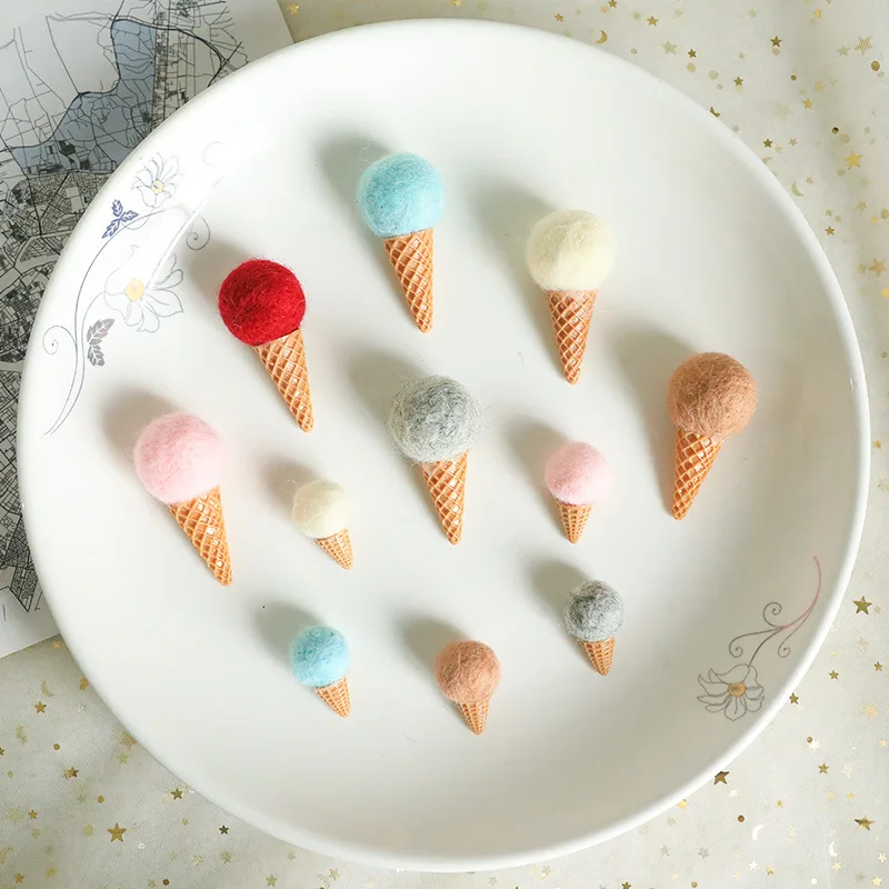 
Christmas decorations cute mini ice cream felt Christmas tree pendant large 