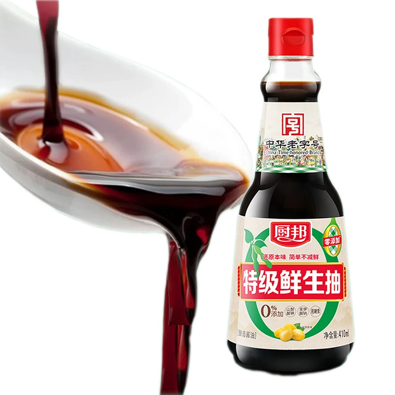 Hot Selling Chuubang 0 Add Extra Grade Fresh Soy Sauce 410ml Household Cooking Condiment
