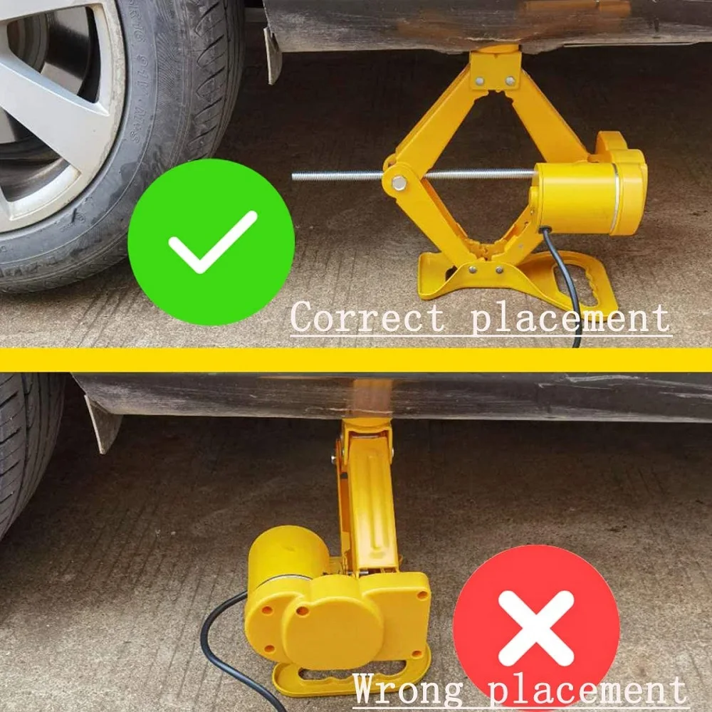 
Electric Car Floor Jack Set 2/ 3 /5Ton All-in-one Automatic 12v Scissor Lift Jack with Impact Wrench for Tire Change Replacement 