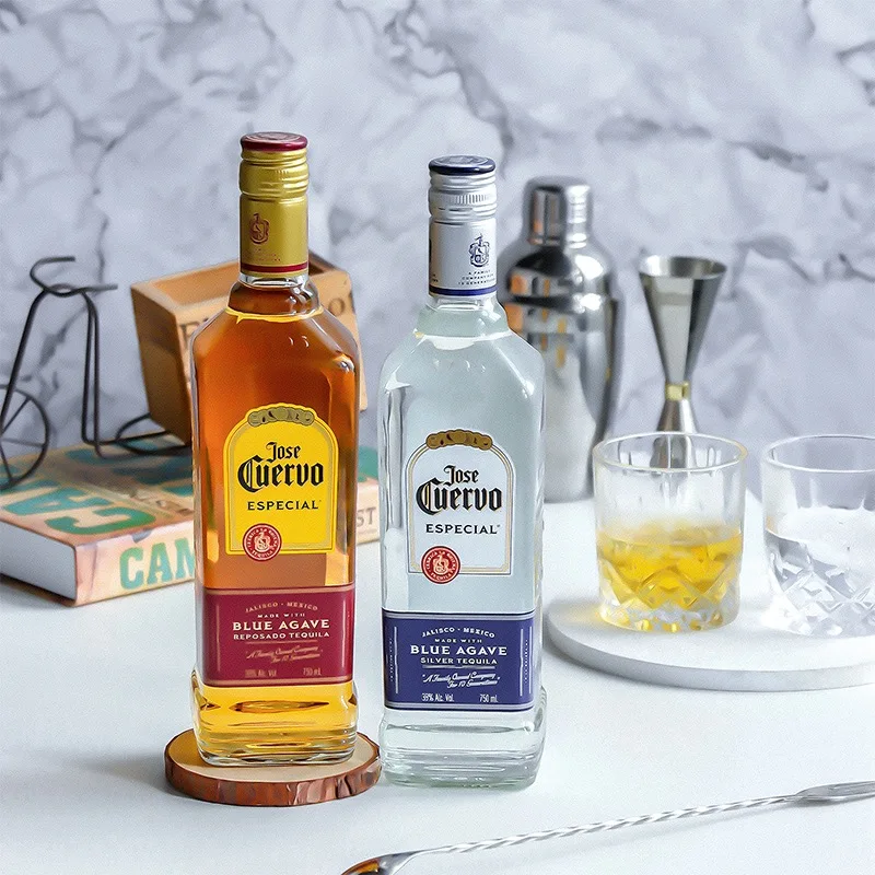 Good selling 200ml 375ml 500ml 750ml 1000ml transparent round empty flint glass liquor wine Whisky Vodka tequila bottle