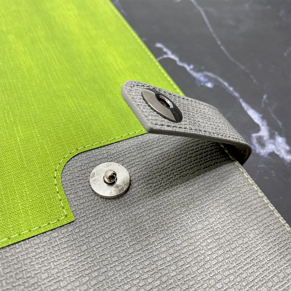 Custom PU Leather Spicing Stitching Notebook Magnetic Clasp Paperbound Planner 2025 Diary