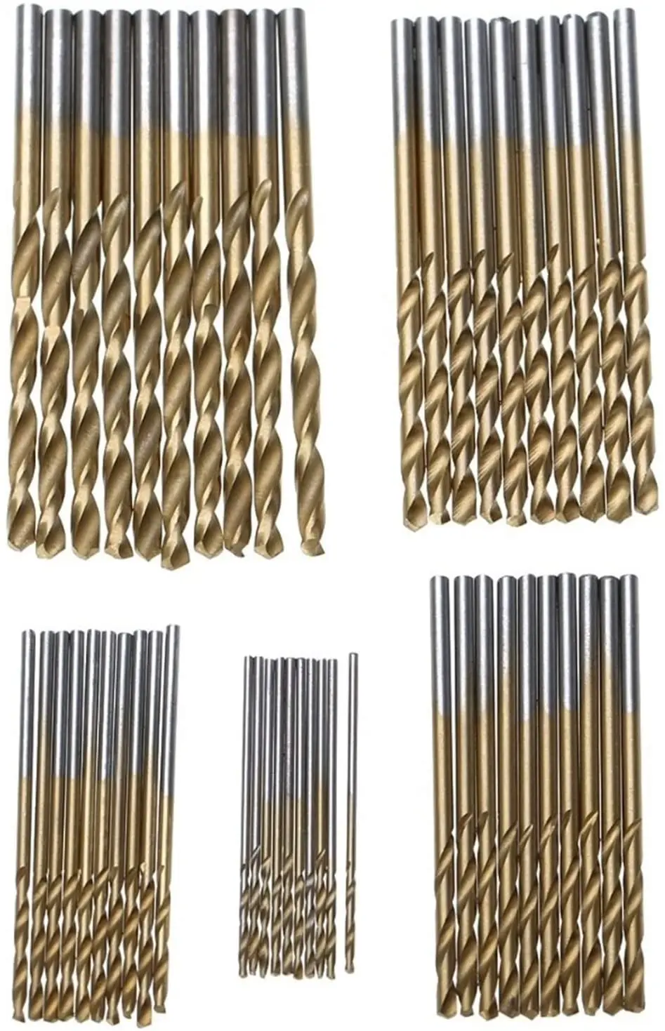 50pcs Titanium Coated Drill Bits Set Mayitr HSS Mini Extractor Drill Bit 1/1.5/2/2.5/3mm For Metal Wood Aluminum Drilling Tools