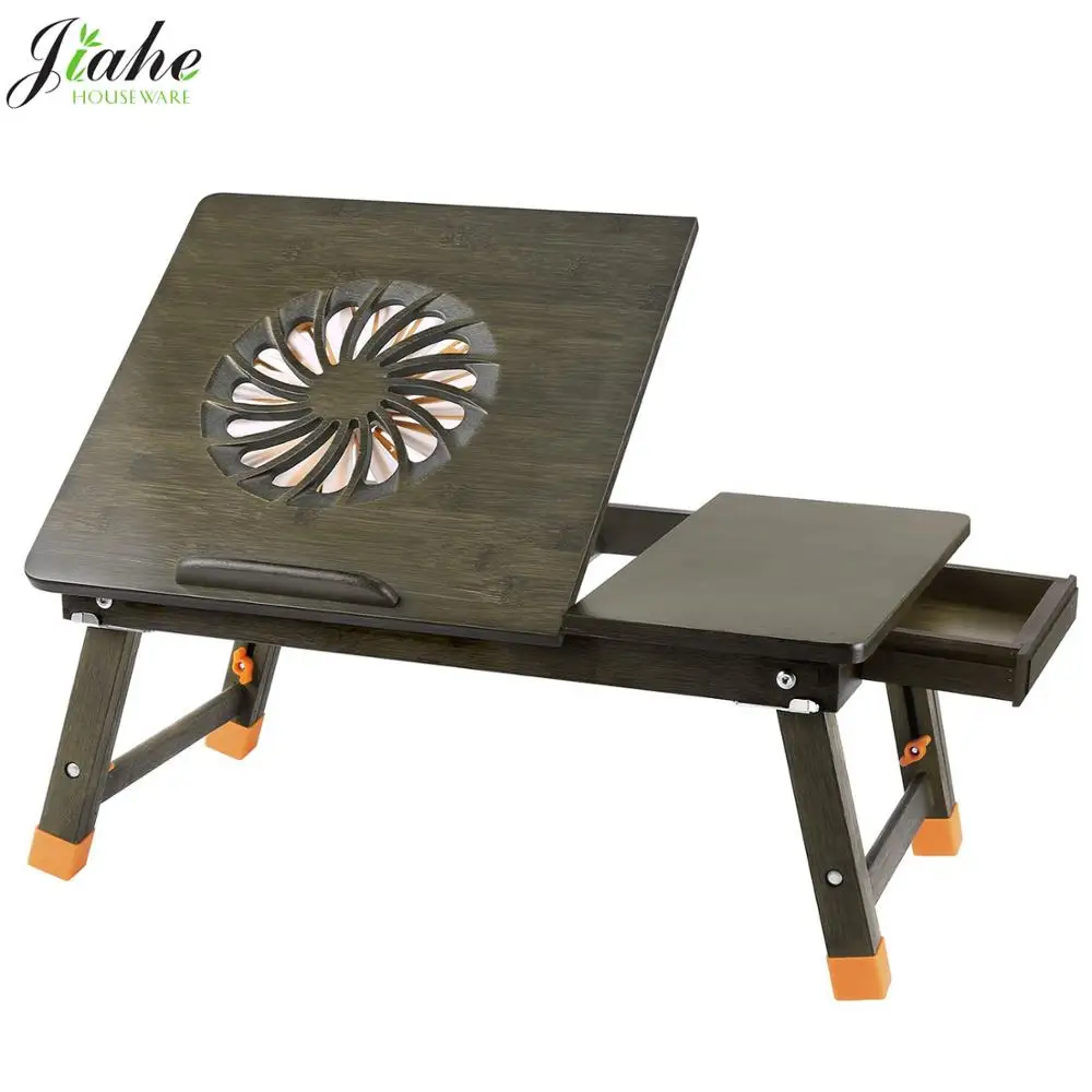 100% бамбуковый с USB-вентилятором, ноутбук из бамбука, компьютерный круговой стол