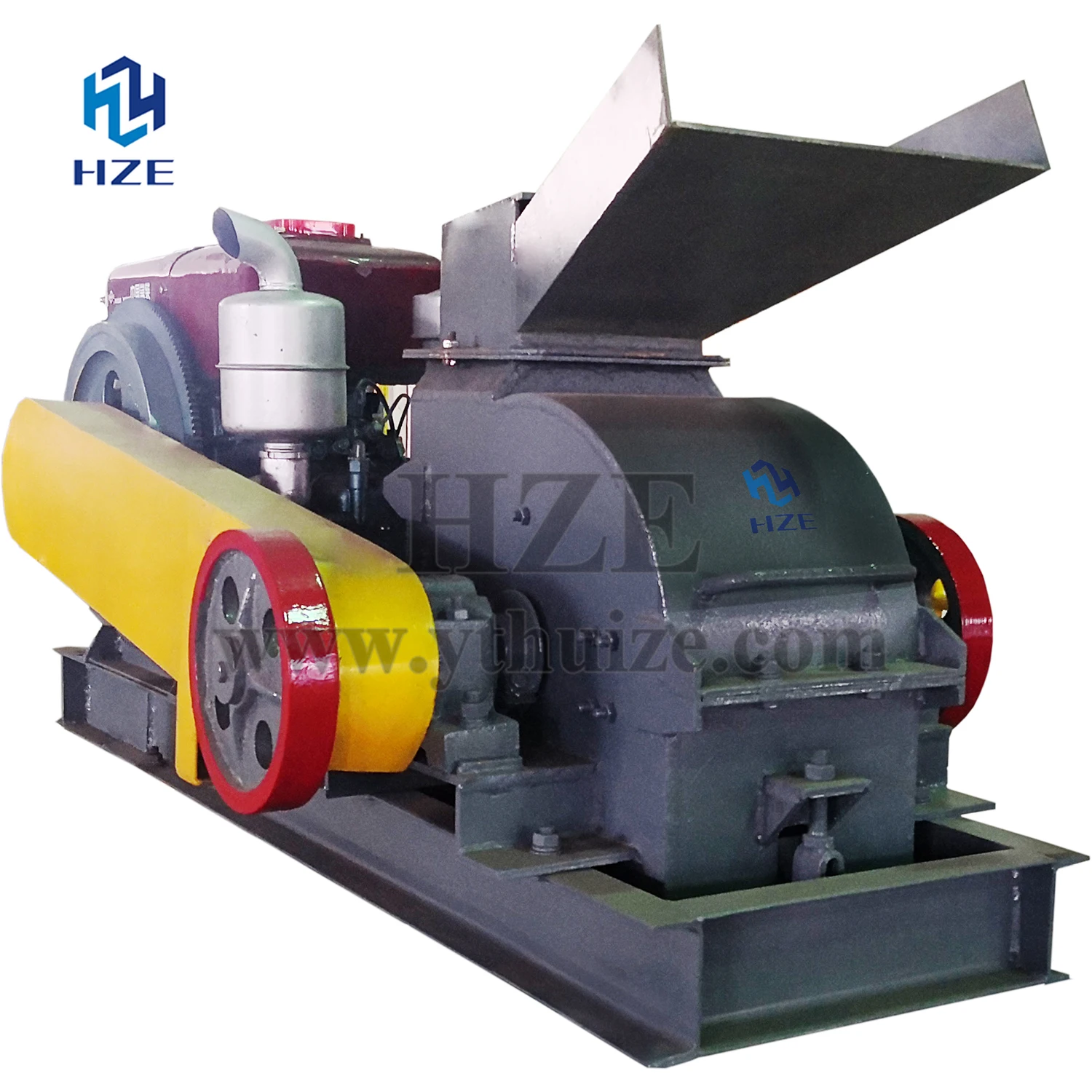 
Hard Rock Mining Diesel and Electric Motor Gold Hammer Mill 