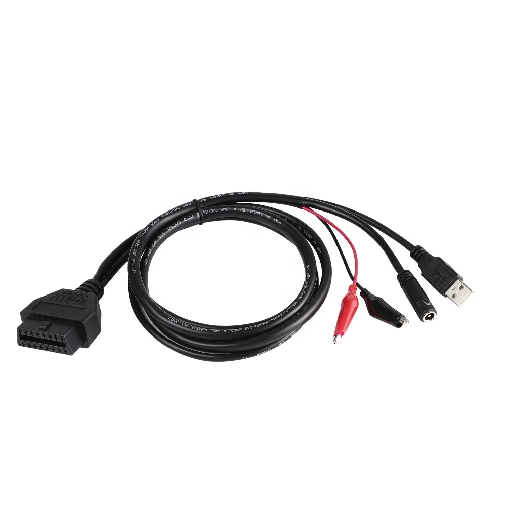16-контактный разъем USB с DC5.5 и зажимом питания к OBD кабель для интерфейса VGA диагностический DIY Программирование