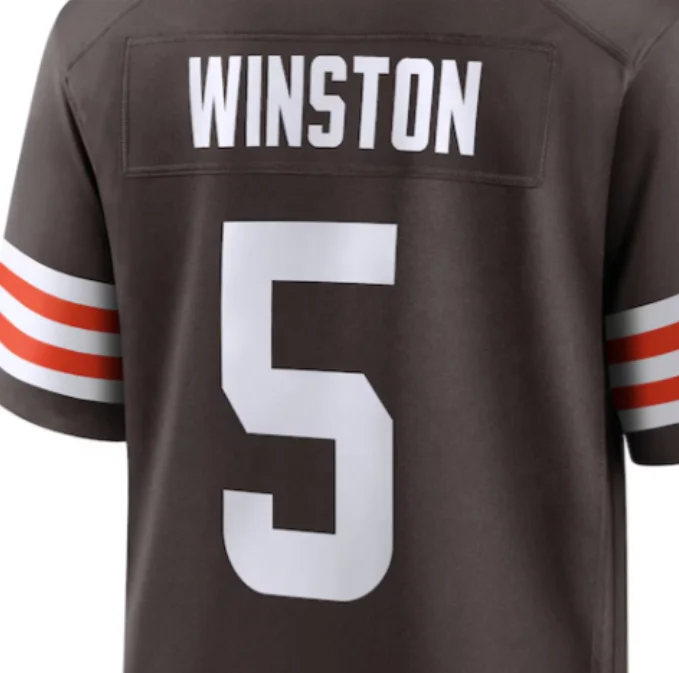 Jameis Winston коричневый лучшее качество сшитый Американский футбол Джерси