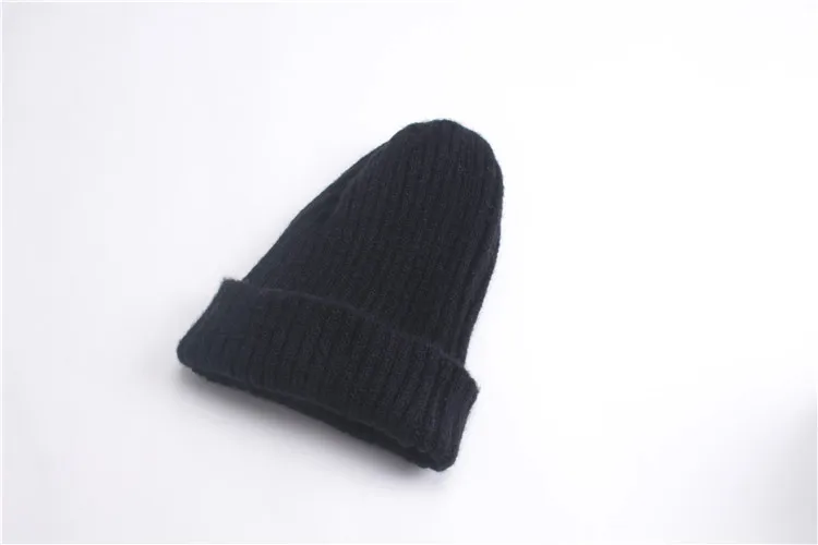 Hot Selling Long Beanie Warm Pink Baby Girls Cap Blank Sweater Boy Hats Toddler Unisex Cotton Winter Beanie Hat Knit For Kids