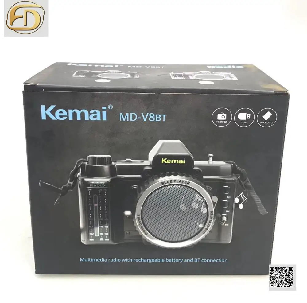 Kemai MD-V8BT FM AM SW 3 диапазона аккумуляторная радио с USB SD TF