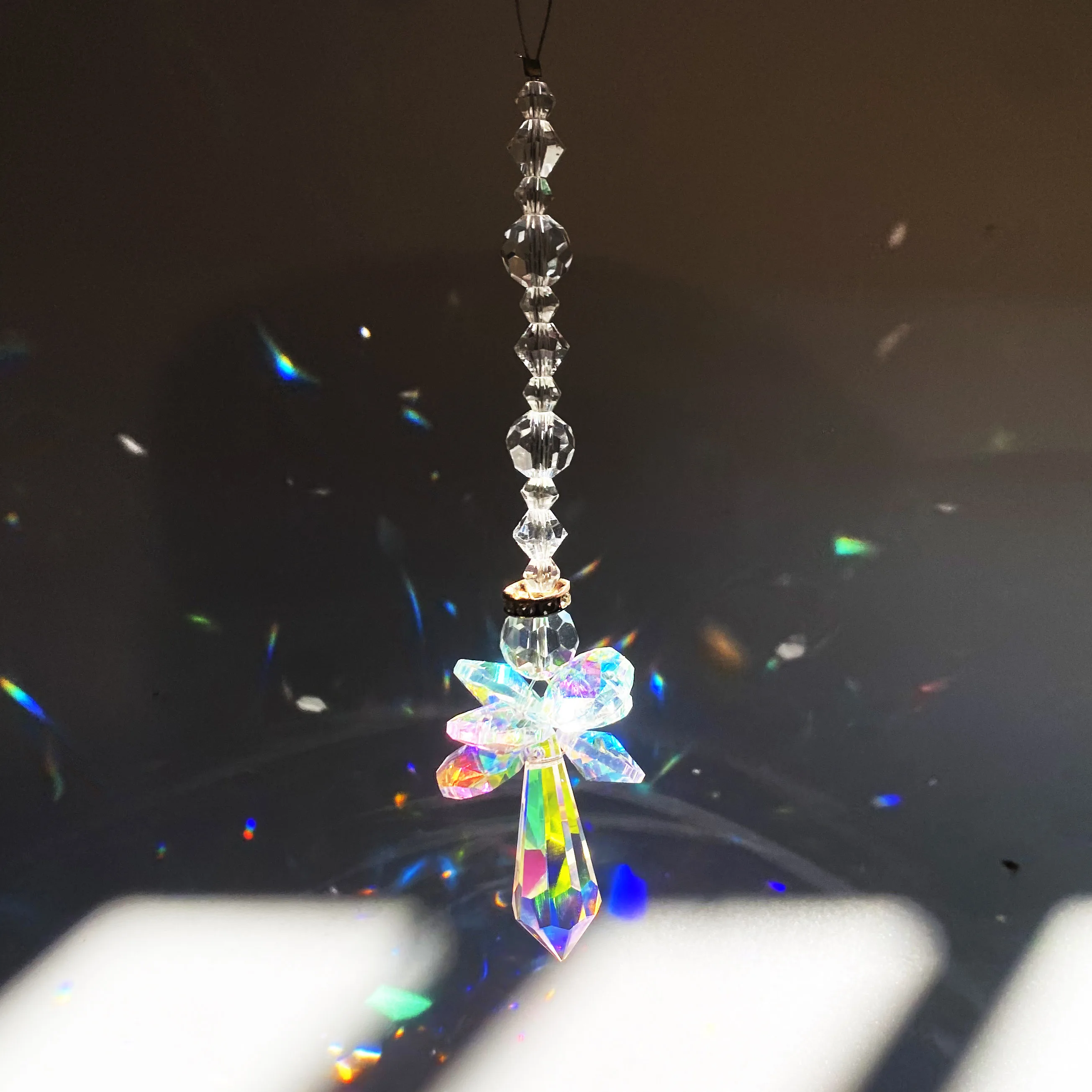 Angle Rainbow maker crystal Suncatcher  Home Decor Crystal Prisms  ball Pendants for garden decoration