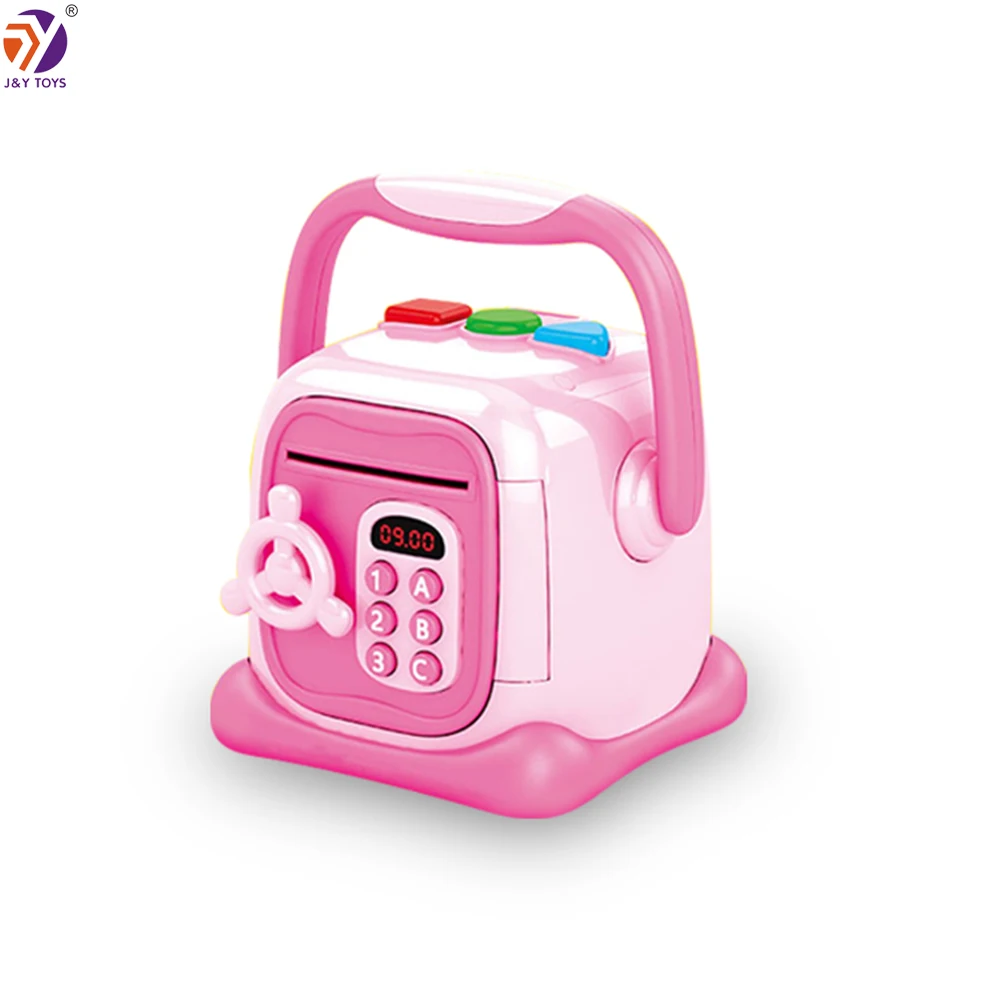 Newest electronic piggy bank mini ATM saving bank with voice prompt coin cash saving box auto scroll money bank toy for kids