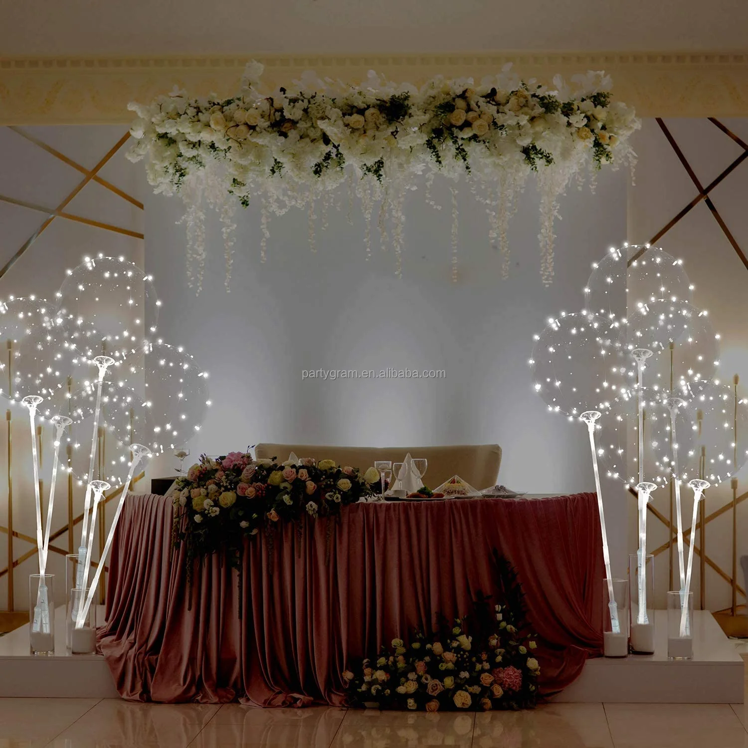 New Arrive Design Pvc Clear Colorful LED Bobo Bubble Balloons