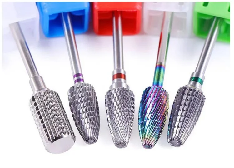 2024 New Product High Quality Stainless Steel Nail Drill Bits 5 Design Options Nail Polish Head