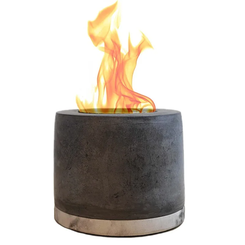 new marble indoor modern tabletop concrete cement fireplace portable heater fire bowl outdoor table top fire pit