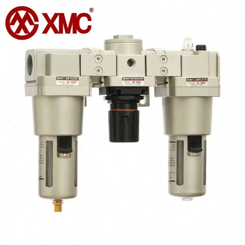 XMC AC5000-10 pneumatic compressed lubricated air line filter regulator 3 in 1 FRL unit