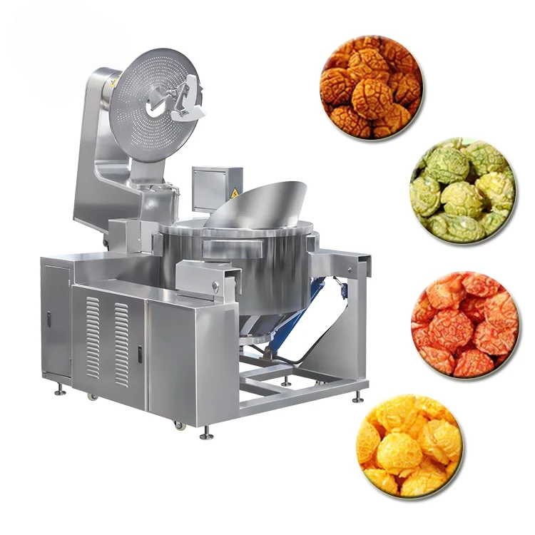 American style big capacity commercial gas /electric automatic big caramel popcorn machine caramel popcorn production line