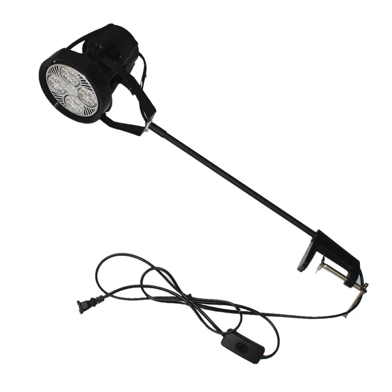 AC110V 220V 35W 40W Exhibition spot lamp long arm clamp LED booth light telescopic pole spotlight