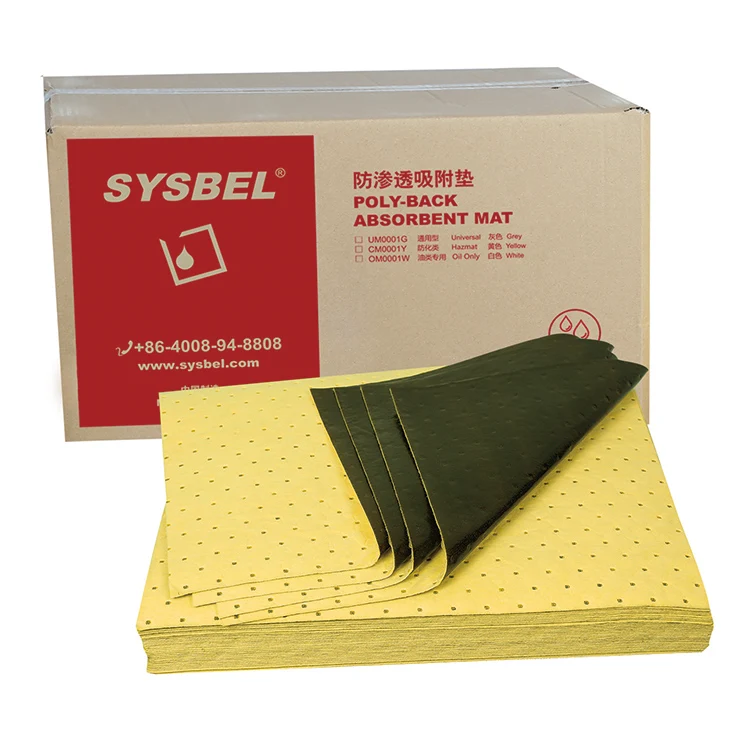 Желтый антипригарный материал SYSBEL 24 Гал 90 л MBPP только для химических веществ Впитывающий Коврик