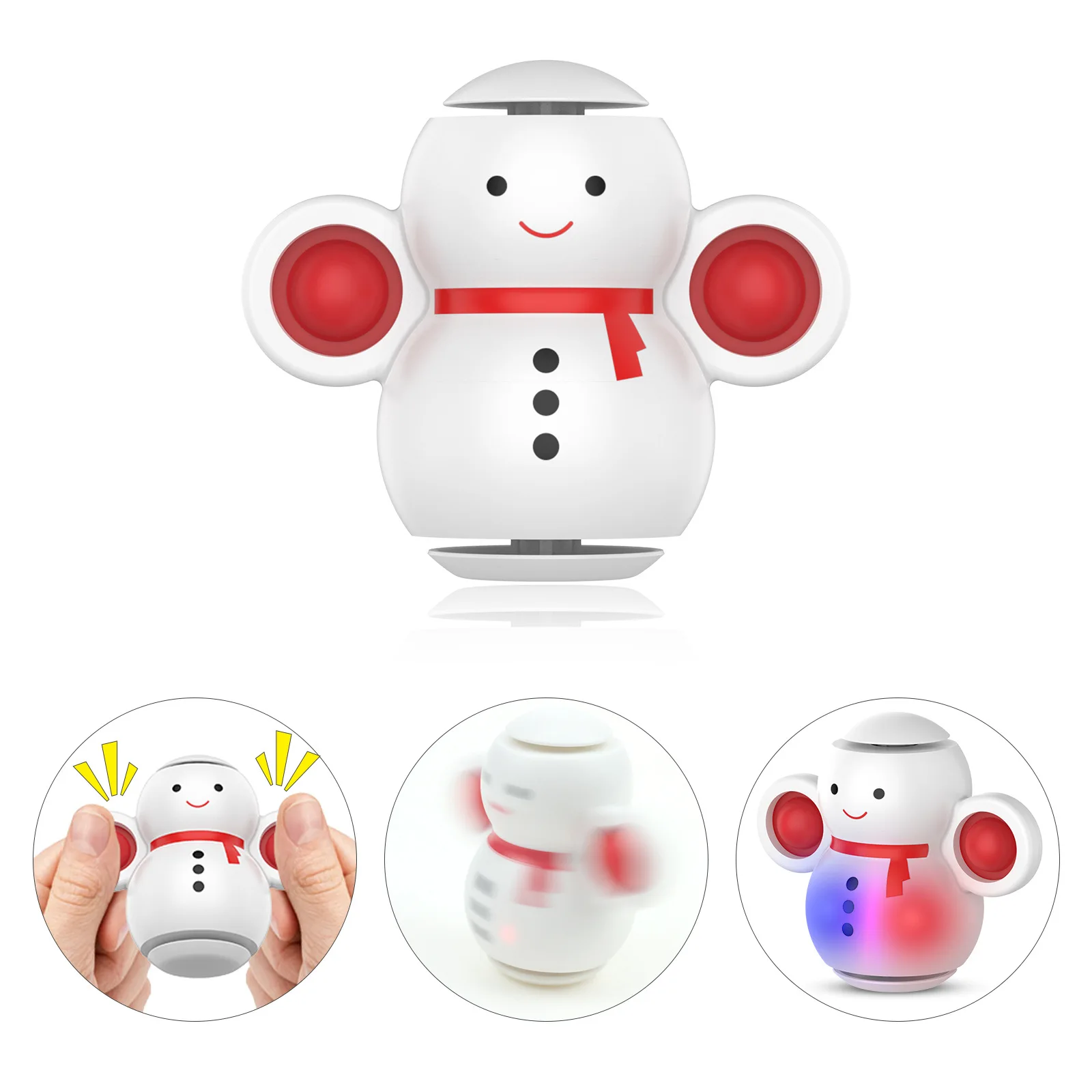 2023 Newest Pop Fidgety Bubble Rotate Snowman Fidget Toy Stress Relief Anxiety Toys Pop It Push Bubble Poppe Popit Fidget Toy