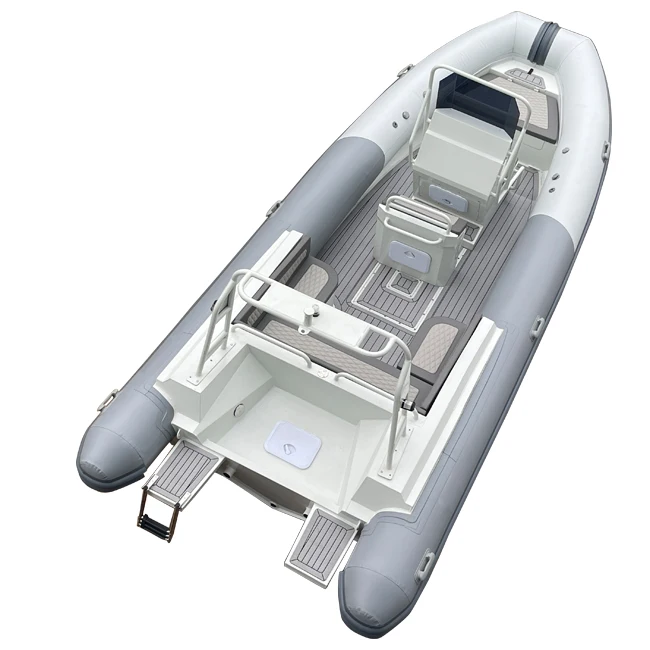 Luxury 21ft Rhib 640 High Speed  Aluminum RIB Double Hull Hypalon/PVC Inflatable Boats
