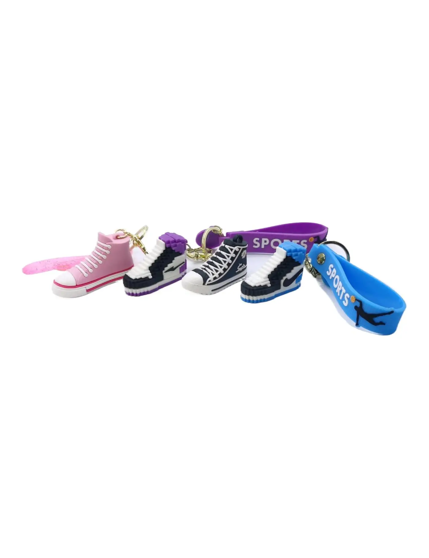 Hot Sell 3d Cartoon Cute Shoes Key Chain Car Key Bag Pendant Wholesale Factory custom 3D Pvc rubber keychains