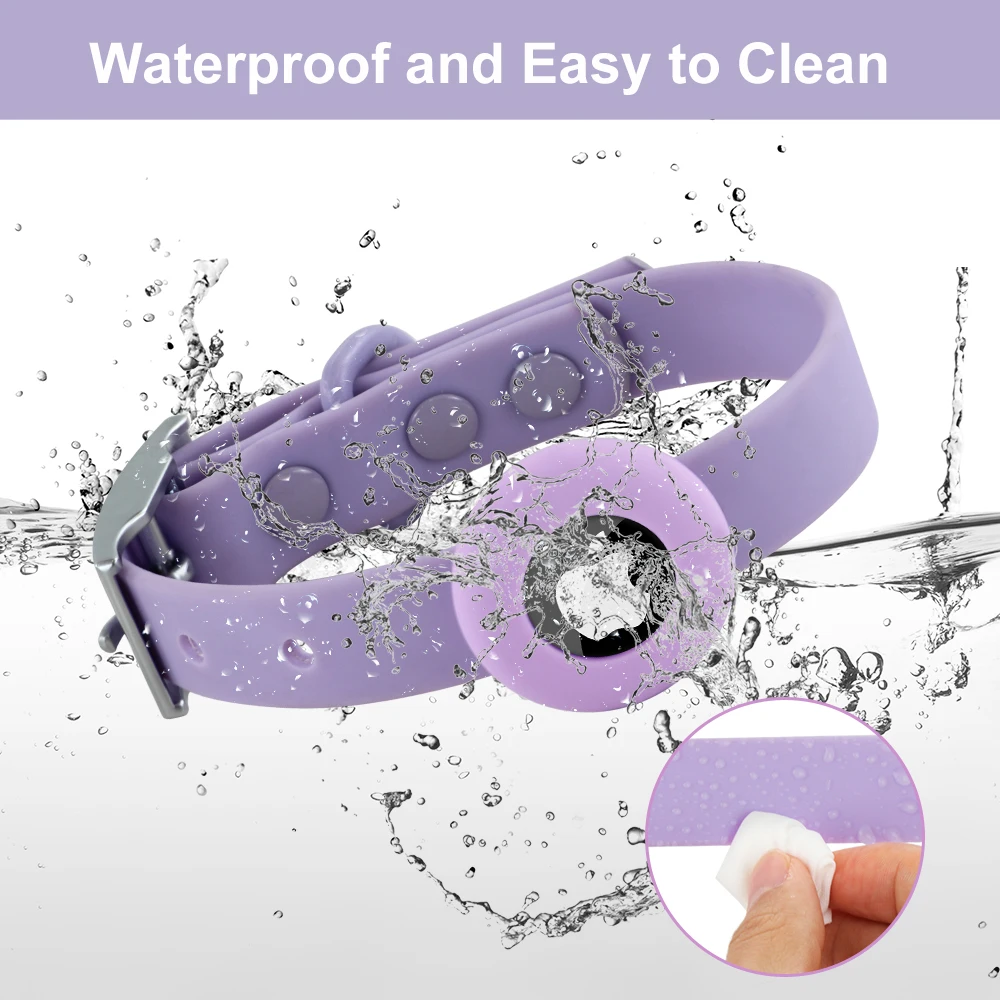 Hot Selling Classic Name Tag Personalize Airtag Collar Adjustable Comfortable Soft GPS Tracking Pet Dog Collar