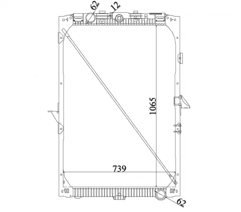 Cooling Radiator Fan for DAF OE No. 1739550 1674136 1692332 1861737 1856628 1692332R 1739550R