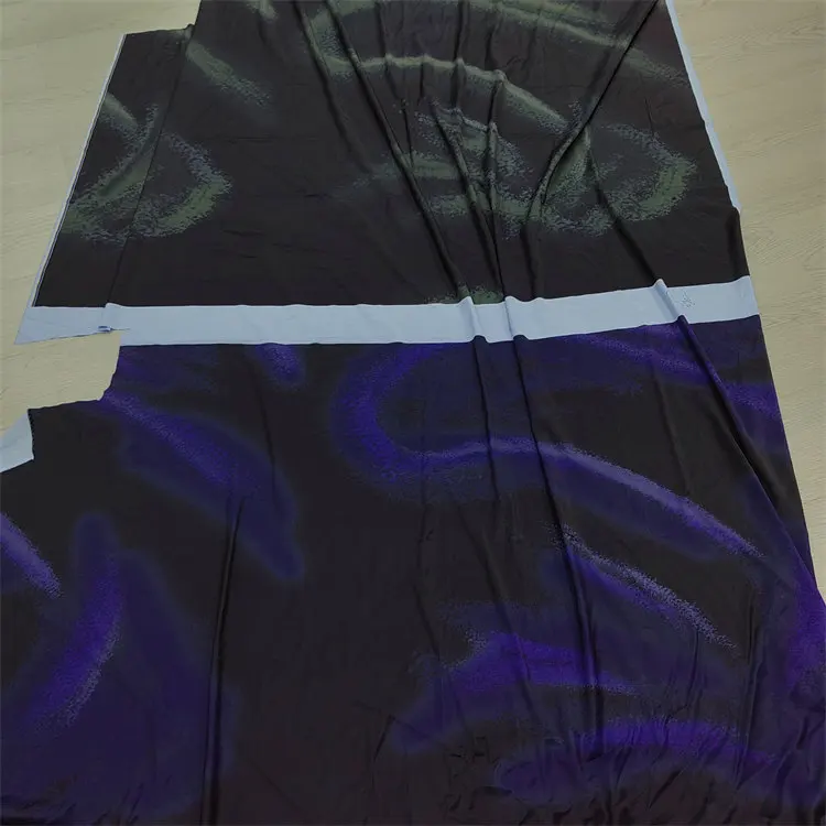 Free sample 100% polyester comfortable soft woven colorful print black abaya fabric material