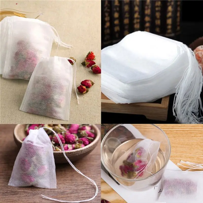Teabags 5.5 x 7CM food grade Empty Scented Tea Bags Infuser With String Heal Seal Filter Paper for Herb Loose Tea Bolsas