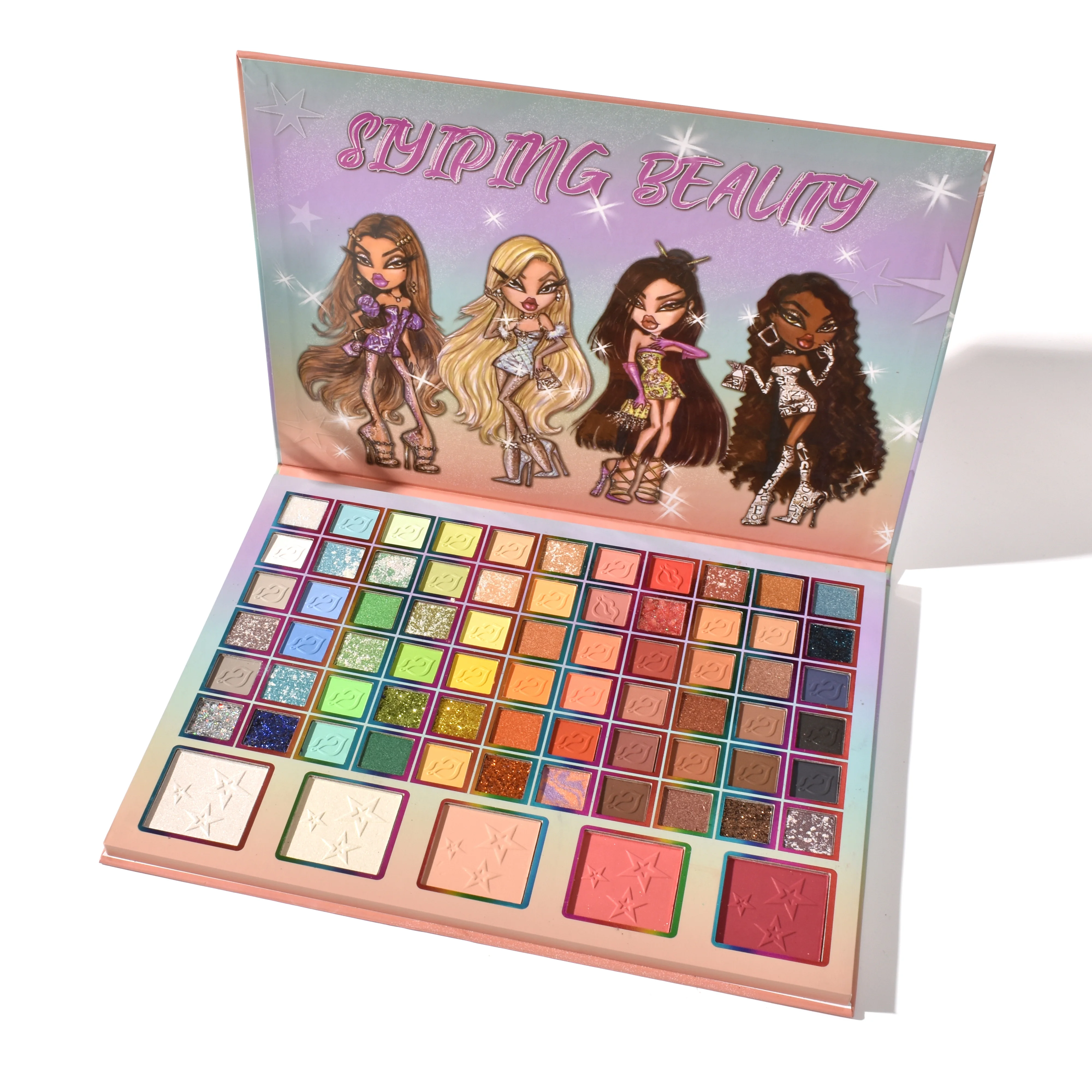 New Ultramo style cosmetic highlighter glitter bratzy girl high pigmented vegan cosmetics makeup eyeshadow maquillaje Palette