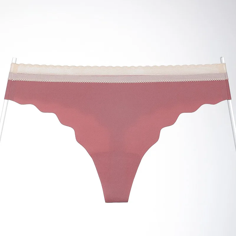 Xiwei Mulberry Silk Girl Invisible Panties Thong Antibacterial Crotch Sexy Ladies Sports Yoga Seamless Underwear Thong