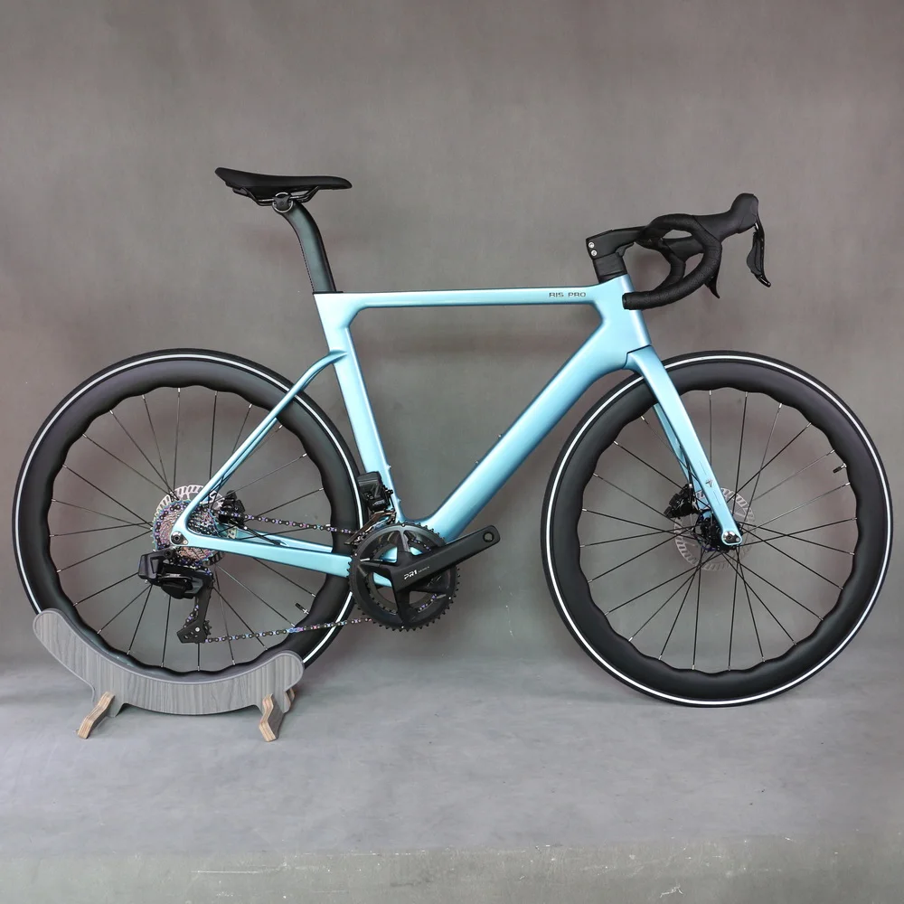 TT-X42  Sapphire Blue Paint 24 Speed Disc Brake Road Bike Carbon Normal Wheels Wheeltop Hydraulic Electronic Shifting