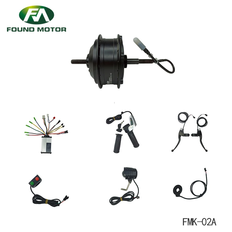 36V 250W Rear drive 6-9S speed motor kit with throttle with battery indicate and lock