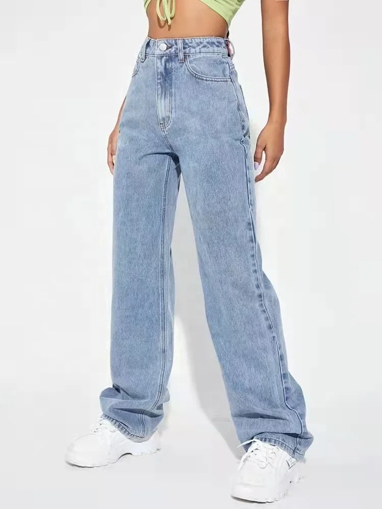 2024 High Waisted Jeans Womens Wide Leg Pants Baggy Jeans Women