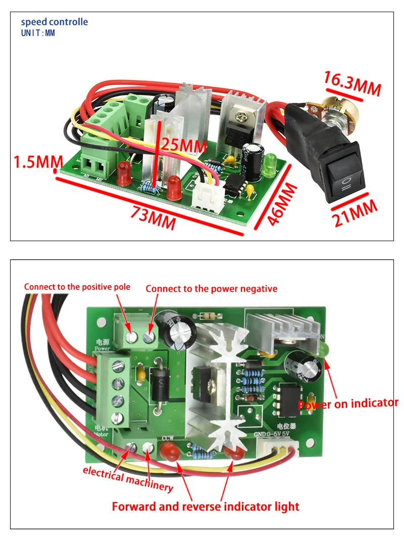 Регулятор скорости электродвигателя переменного тока, Электрический ШИМ регулятор переменного тока, 12 В, 24 В, 36 В, 48 В, 40 А