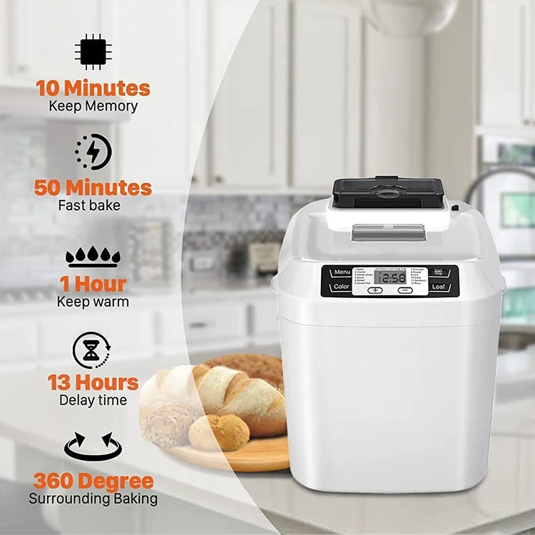 High Quality Bread Machine 2l 550w Multifunctional Insulation Quick Cake Home Bread Machine