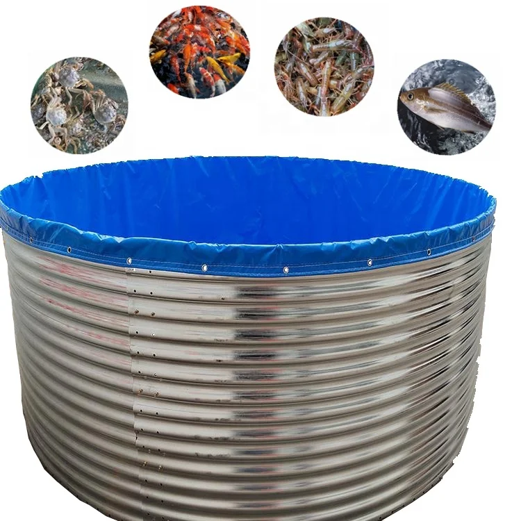 Versatile RAS Water Circulation System Galvanized Steel PVC Water Tank Fish Pond Fish Farming Agricultural Aquaculture Equipment