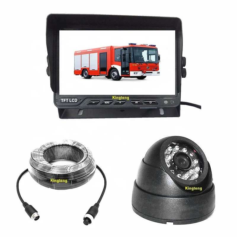 7 inch 1080P AHD 4CH video input car rearview monitor for ladder truck watering truck bus