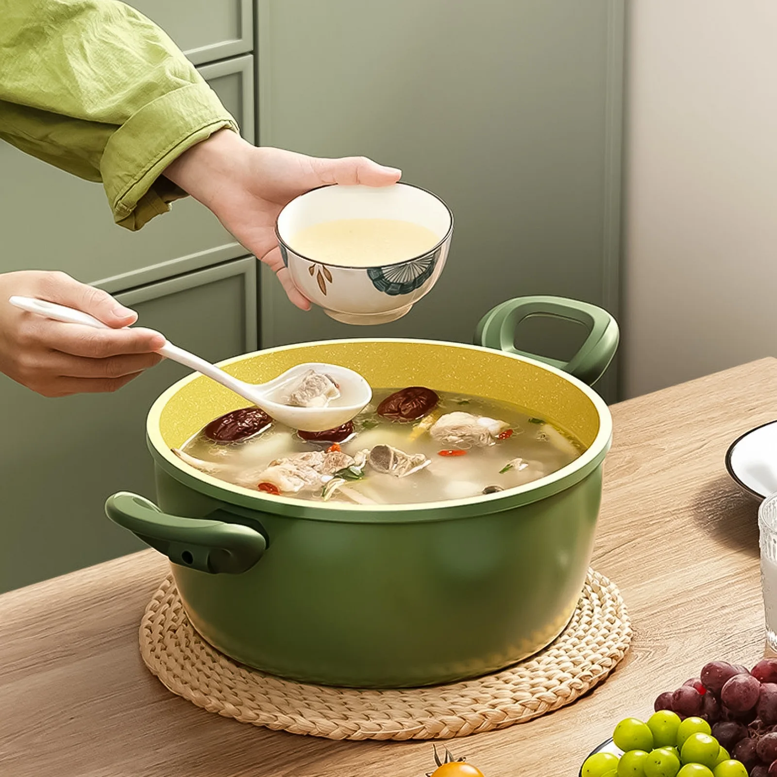 Non Stick Cookware Pot Die Casting Wok Aluminum Set Cookware Pans and Pots Set Kitchen Customized