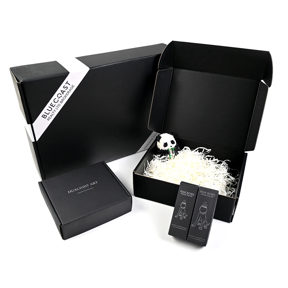Make Your Own Logo Box Packaging Cardboard Mailing Shipping Box Manufacturers Black Clothing Packaging Mailer Box