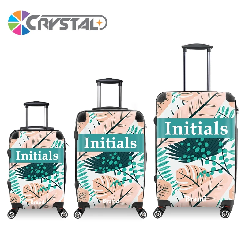 In Stock Crystal Trolley Luggage 100% Transparent Clear PC Trolley Luggage Customize Your Own Design Trolley Luggage