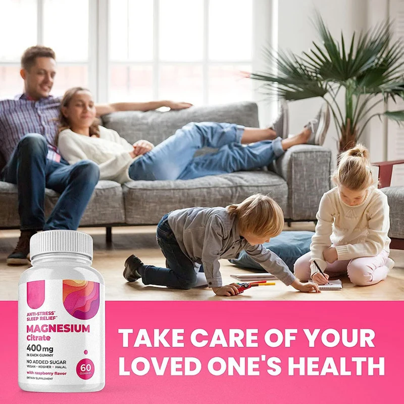 Stress relie Strong Bones Muscle Supplement calcium Potassium magnesium zinc glycinate gummies for good sleep