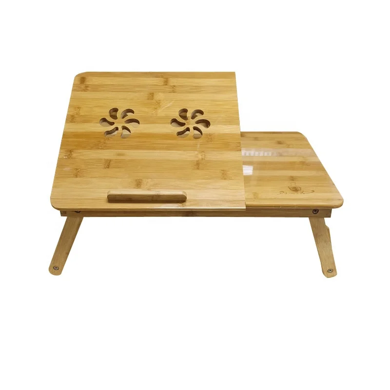 
Multifunctional Foldable Laptop Desk Bamboo Bed Tray Computer stand Adjustable Bamboo Computer Table 