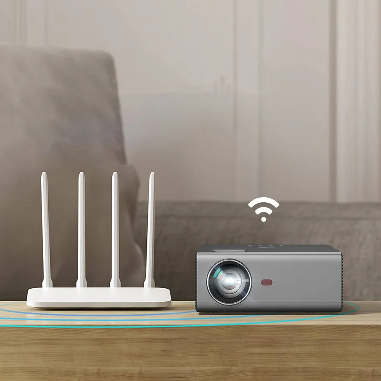 Хит продаж LED 2200 люменов 4,3 дюймов 1280*720P Разрешение 3D микро короткий светодиодный мини-проектор 4k для домашнего кинотеатра