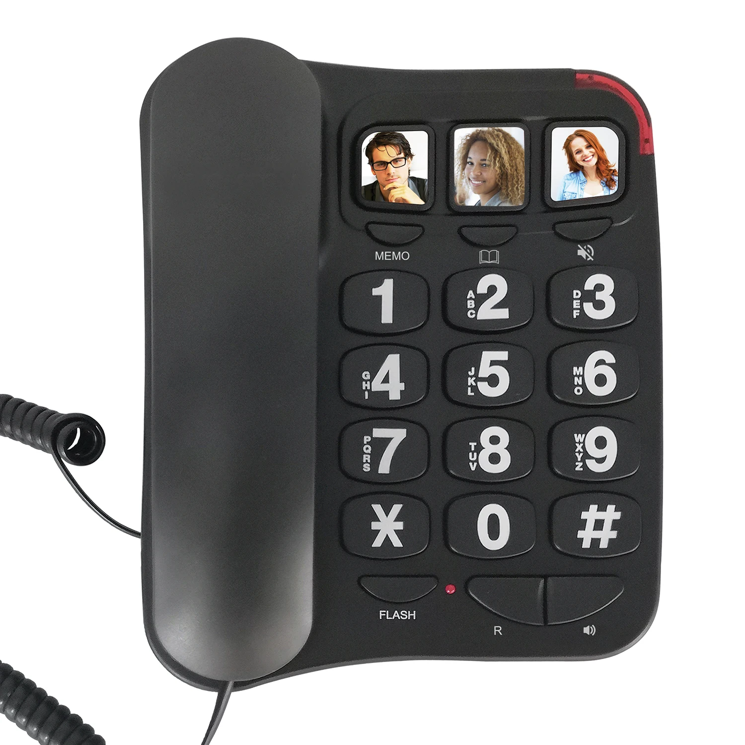  Big Button Telephone with Photo for Seniors Old People D312I Большой кнопочный телефон с фото для пожилых