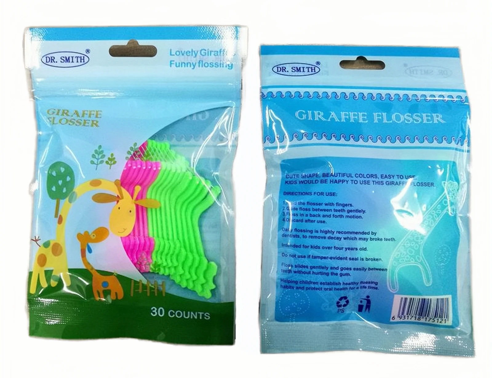 Factory cheap OEM animal shaped children toothpick funny animal shaped PTFE kids dental floss picks