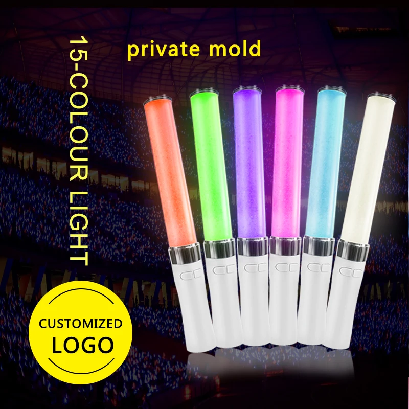 RICHSHINING DMX512 пульт дистанционного управления СВЕТОДИОДНАЯ мигающая ручная палка с пользовательским логотипом 15 видов цветов RGB k-pop Penlight концертный клуб болельщиков